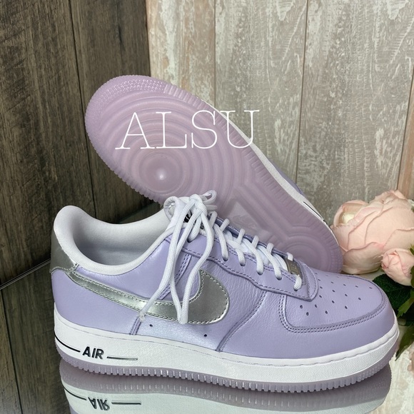 Nike Air Force 1’07 Leather Oxygen Purple W AUTHEN - Picture 4 of 11